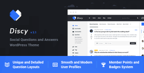 Discy  - Social Questions and Answers WordPress Theme.png